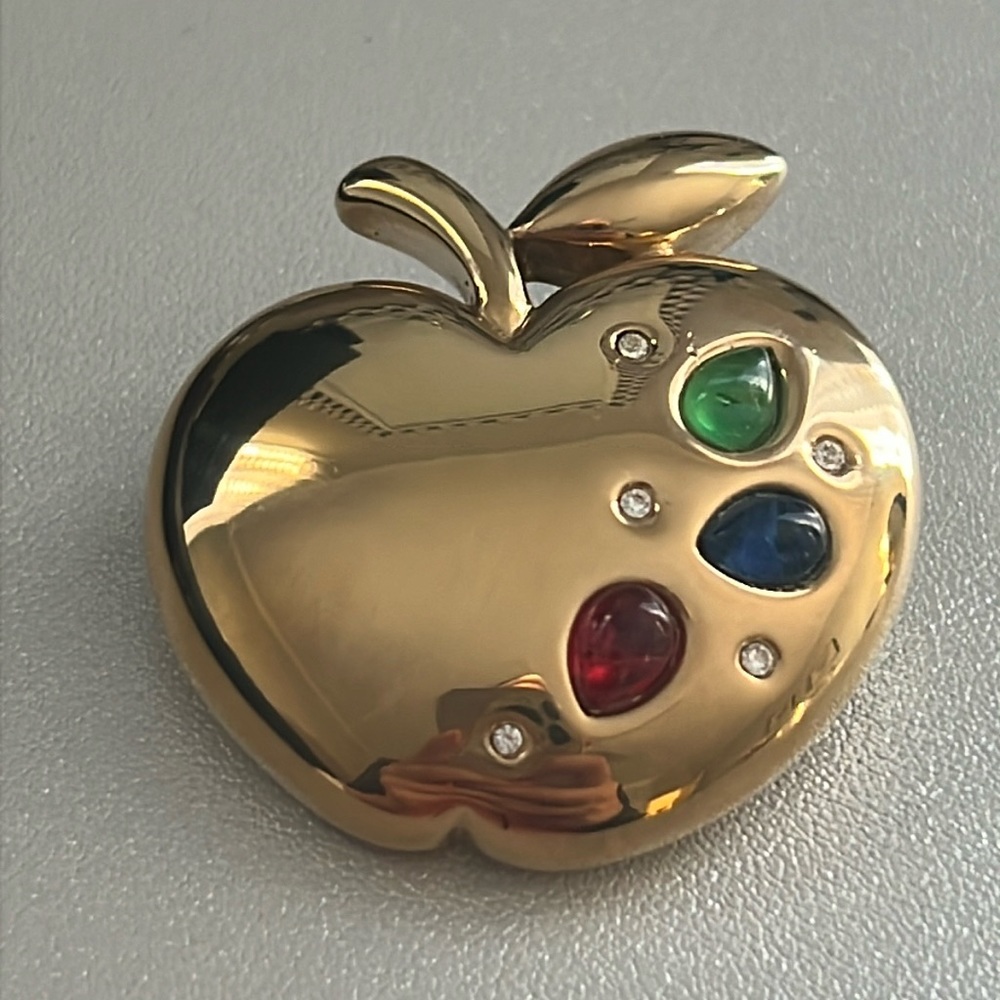 Napier Gold Vintage Apple Brooch